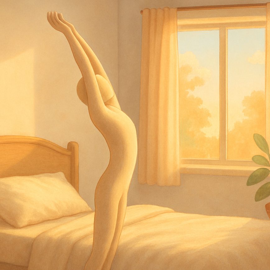 Morning stretches to wake up faster
