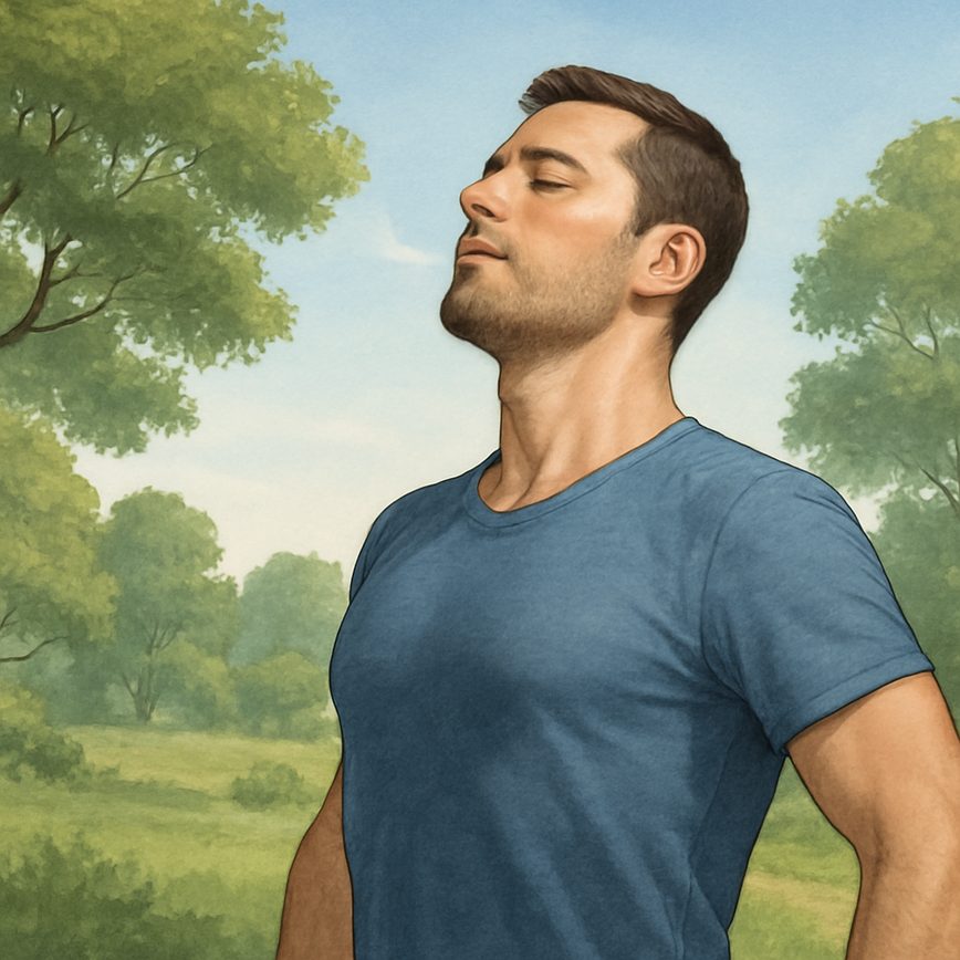 Benefits of deep breathing for men